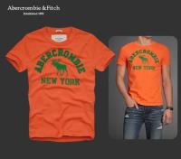 heren abercrombie korte tees new york moose logo oranje groen Fashion Wonderful uqtwu218